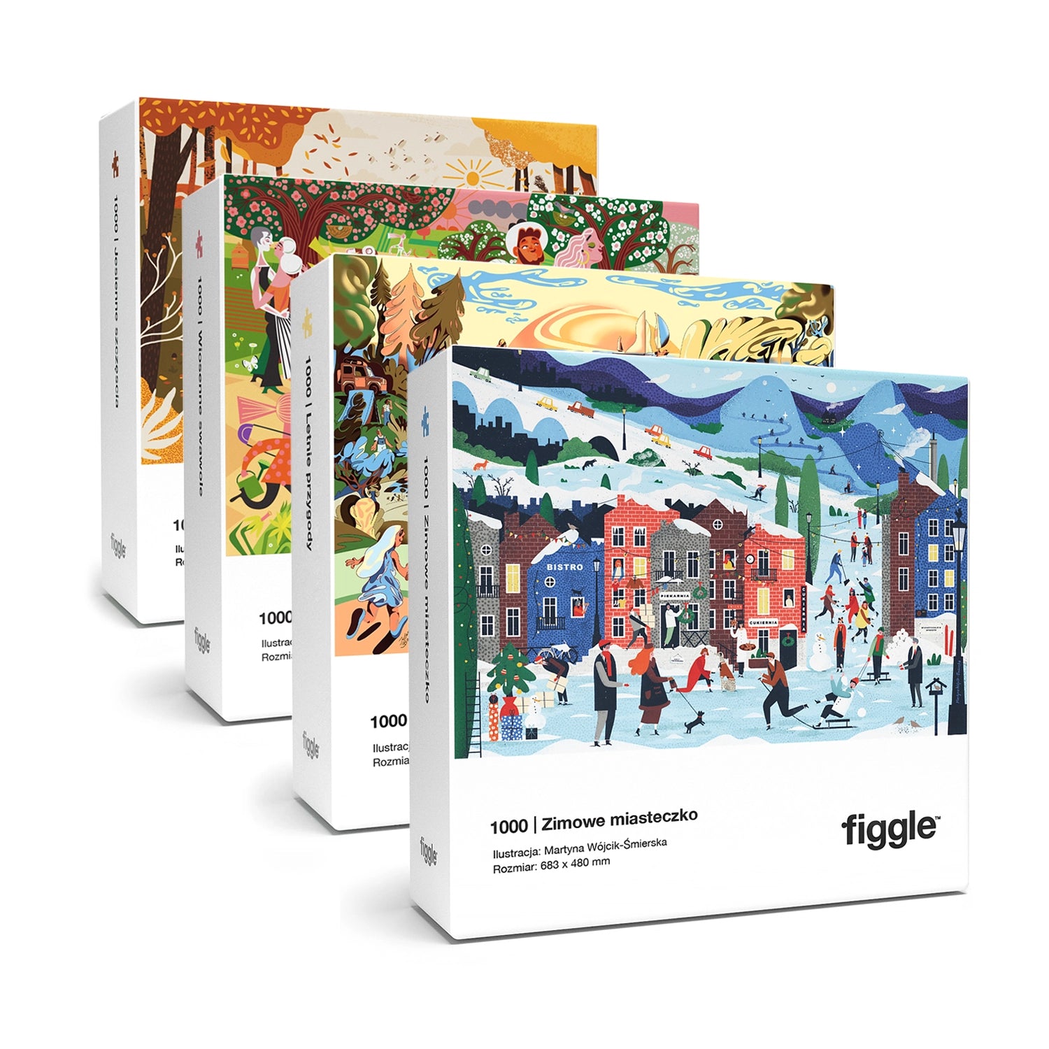 FIGGLE Puzzle - Kolekcja Pory Roku (4 x 1000 el.)