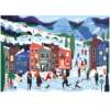 Figgle Puzzle zimowe miasteczko ilustracja